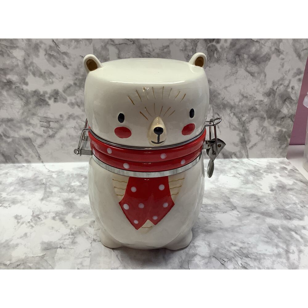 Conagra Brands Ceramic Hinged Polar Bear Cookie Jar - Excellent Condition